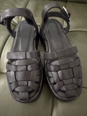 Either/Or Platform Fisherman sandals 37/black